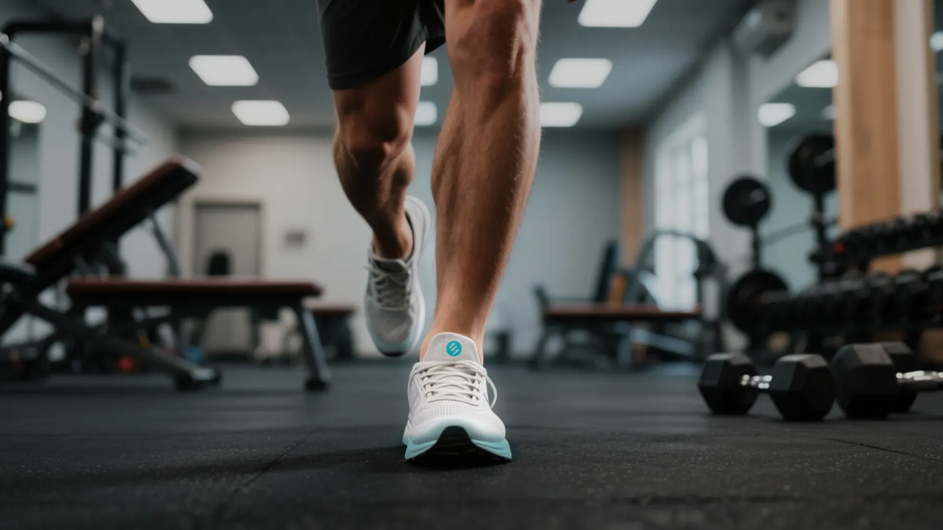 Free weights area at a 24/7 FITNESS gym