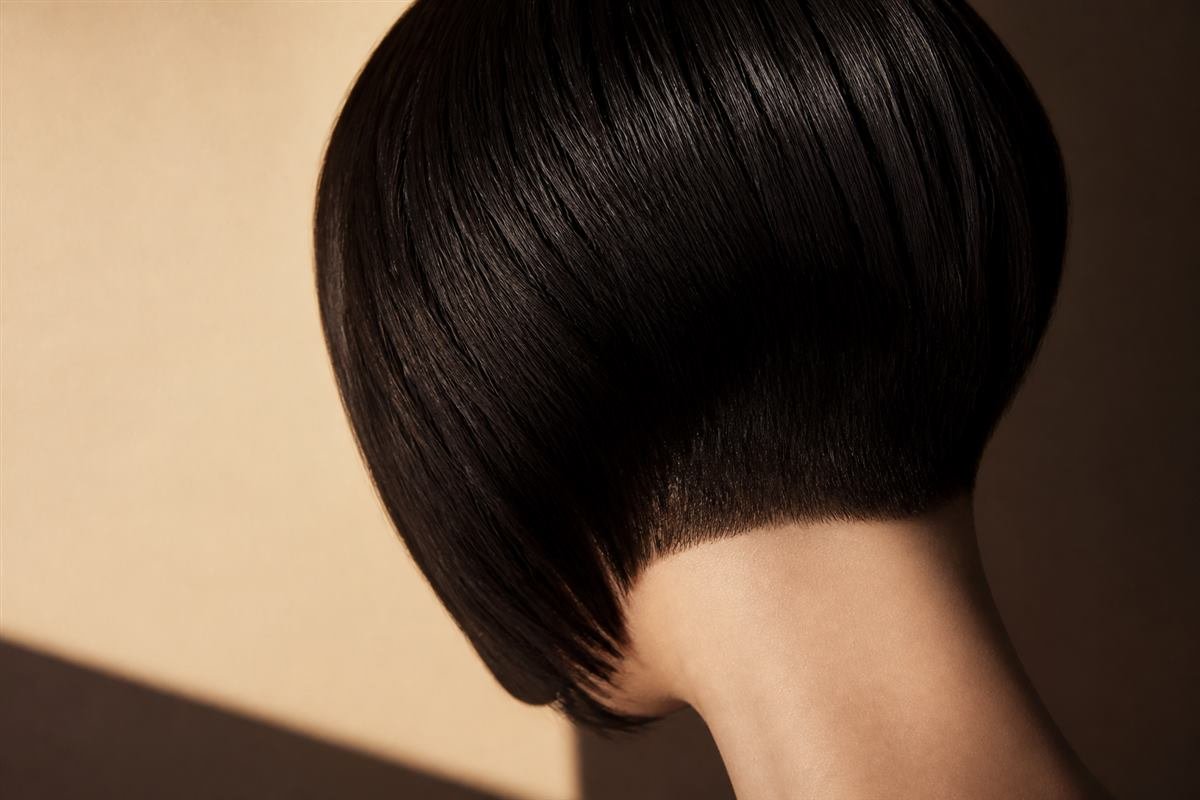 Editorial photograph of a precise modern haircut shape
